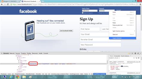 For Firefox, you should install Firebug or another extension like this. . How to find fb password using inspect element